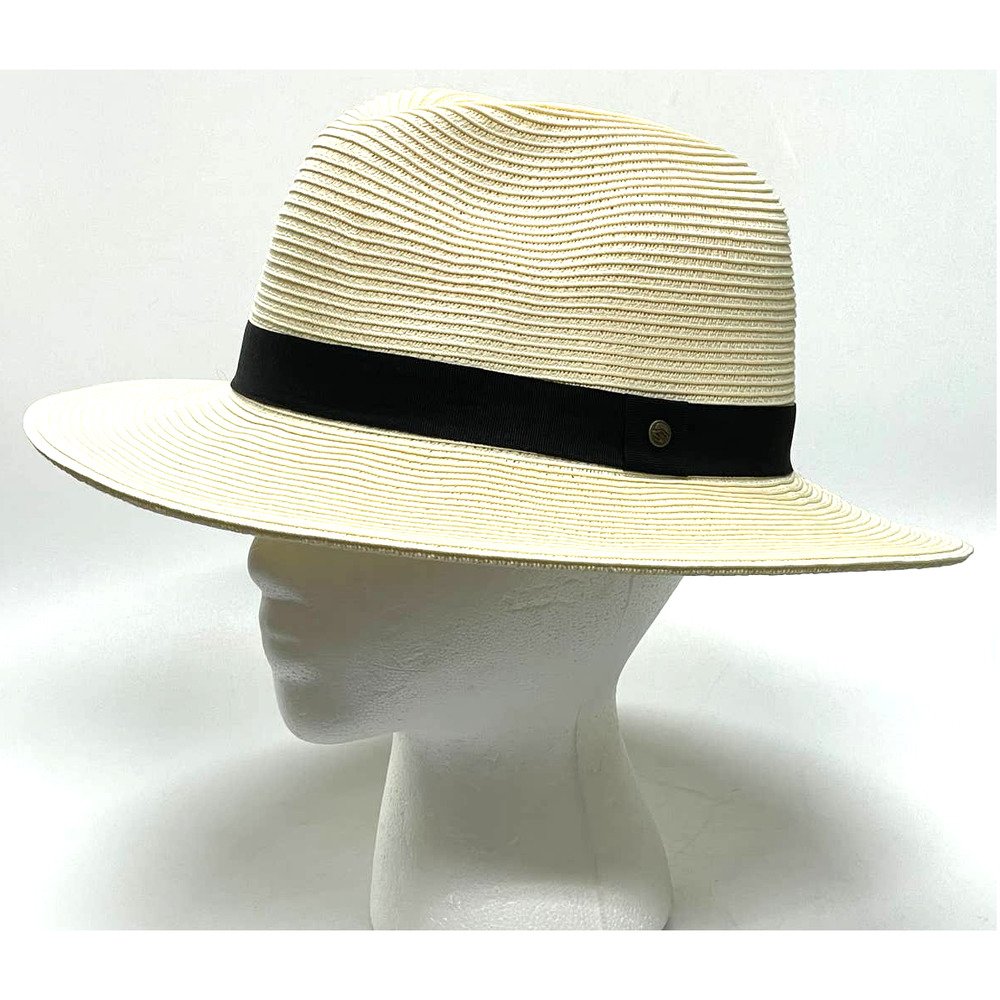 Sunday Cream Panama Hat with Black Band